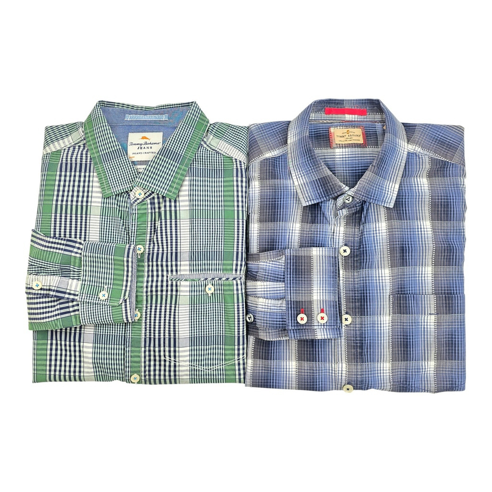 Coastal Prep Tommy Bahama Jeans Shirt Bundle Men’s XL Patchwork Plaid (2)